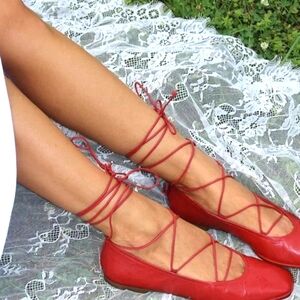 Dolce Vita Red Ballet Flats